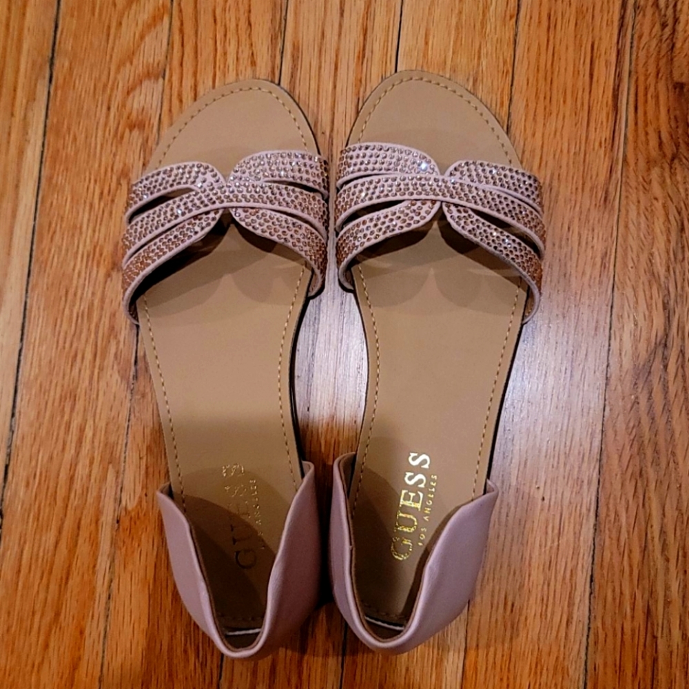 Elize Flat Rhinestone Sandals